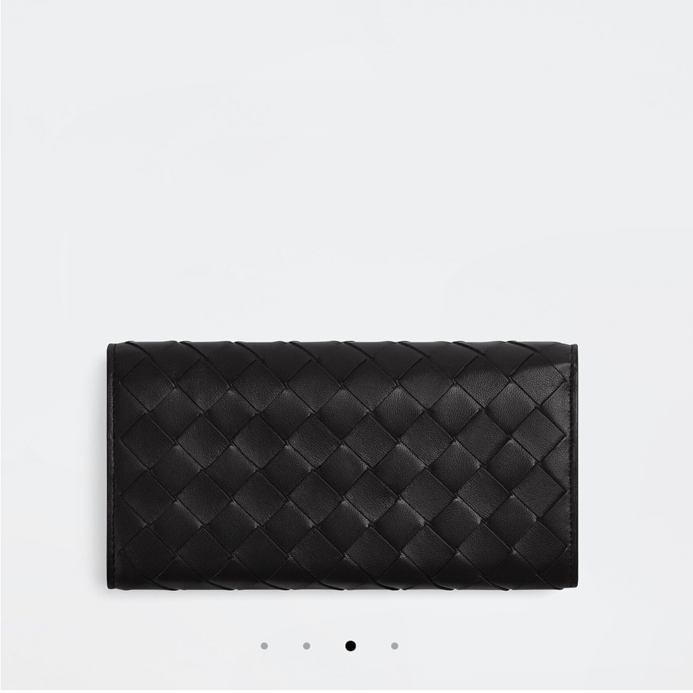Bottega Venetta Black Cross Quilted Clutch
